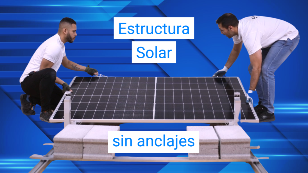 Estructura solar sin anclaje