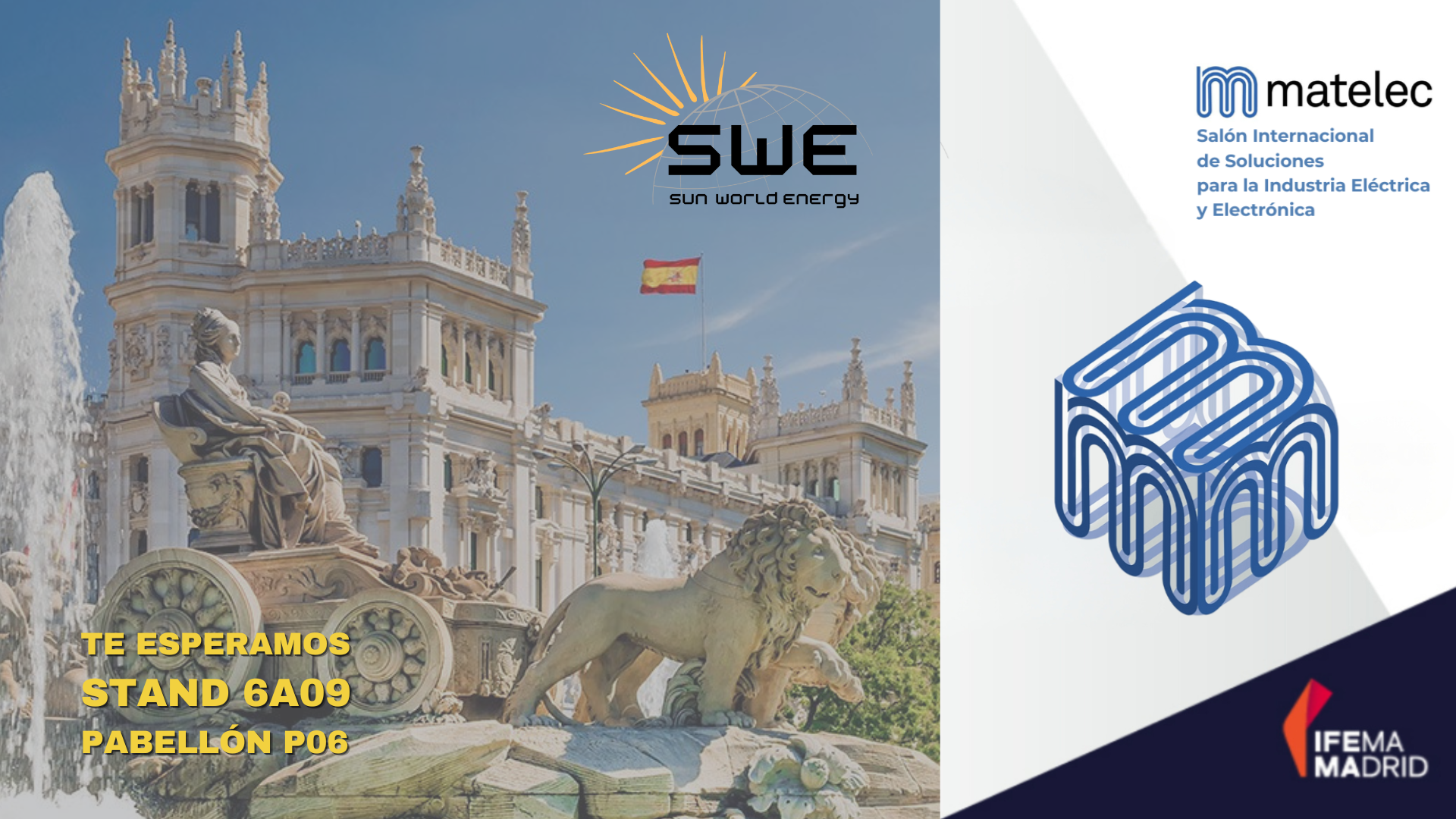 Sun World Energy vuelve a MATELEC, Salón Internacional de Soluciones para la Industria Eléctrica y Electrónica