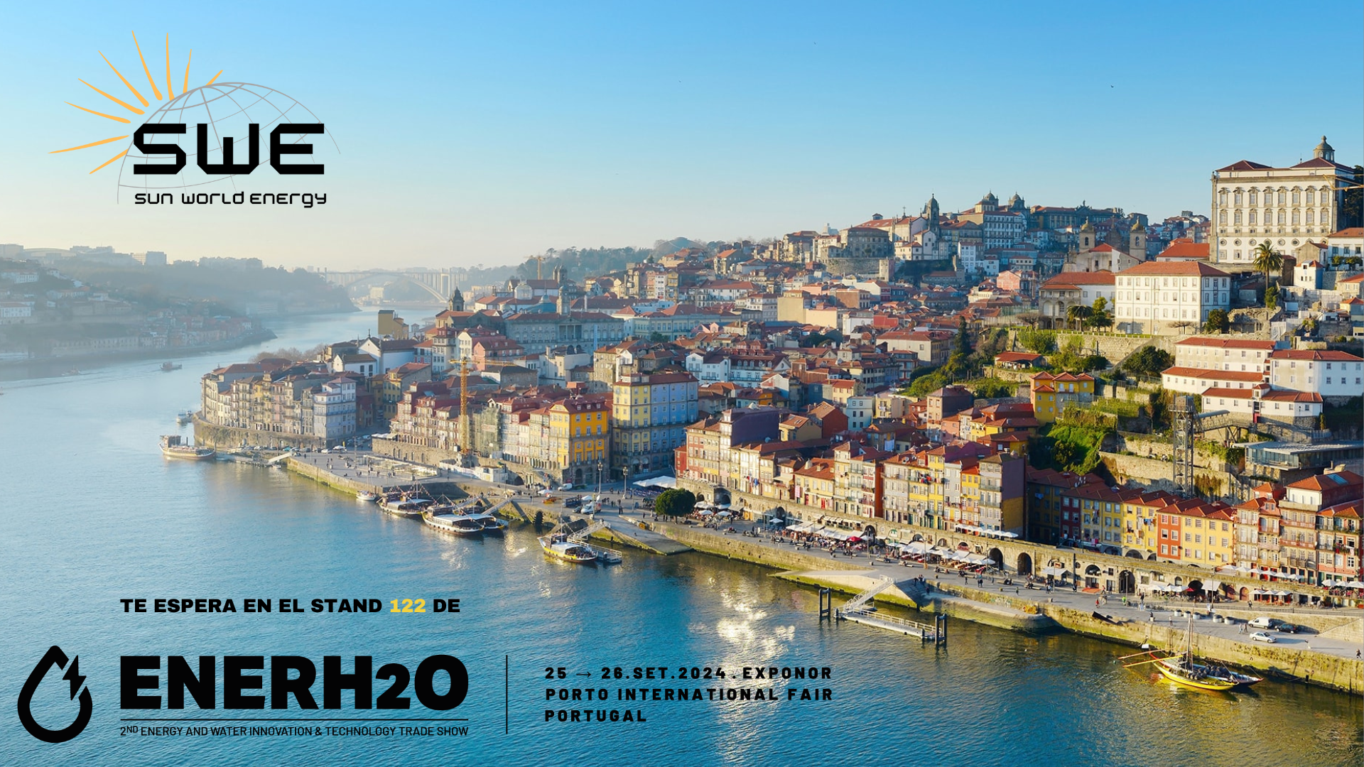 Sun World Energy estará presente en EnerH2O, la Feria de Innovación y Tecnología en Energía de Oporto