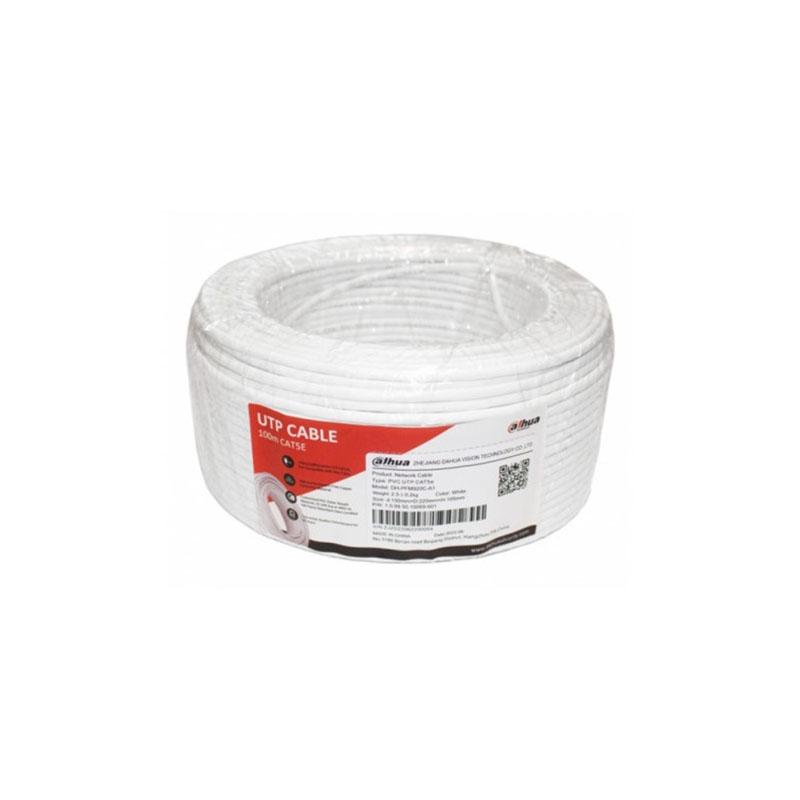 Cable de Conexión Rj45 Dahua Cat5 100M 100% Cobre Blanco