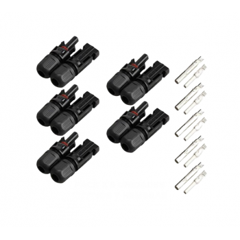 Pack de 5 Conectores Mc4 1 A 1 Para Cable 4-6Mm2