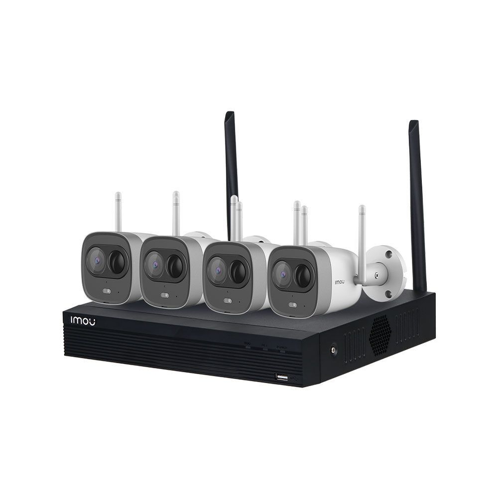 Kit de Videograbador Con 4 Cámaras de Vigilancia Bullet  Imou Ip Wifi Exterior