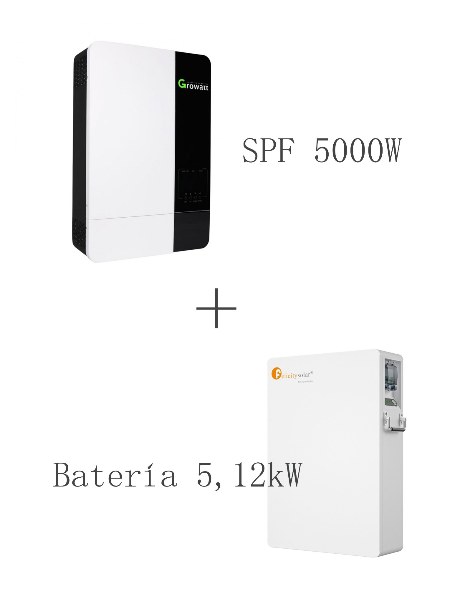 kit Inversor Isolado Spf 5000W + Bateria de Lítio 48V 5,12 Kwh