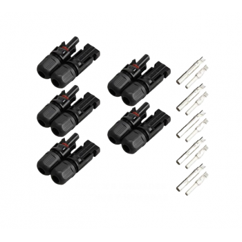 Pack de 5 Conectores Mc4 1 A 1 Para Cabos de 4-6Mm2