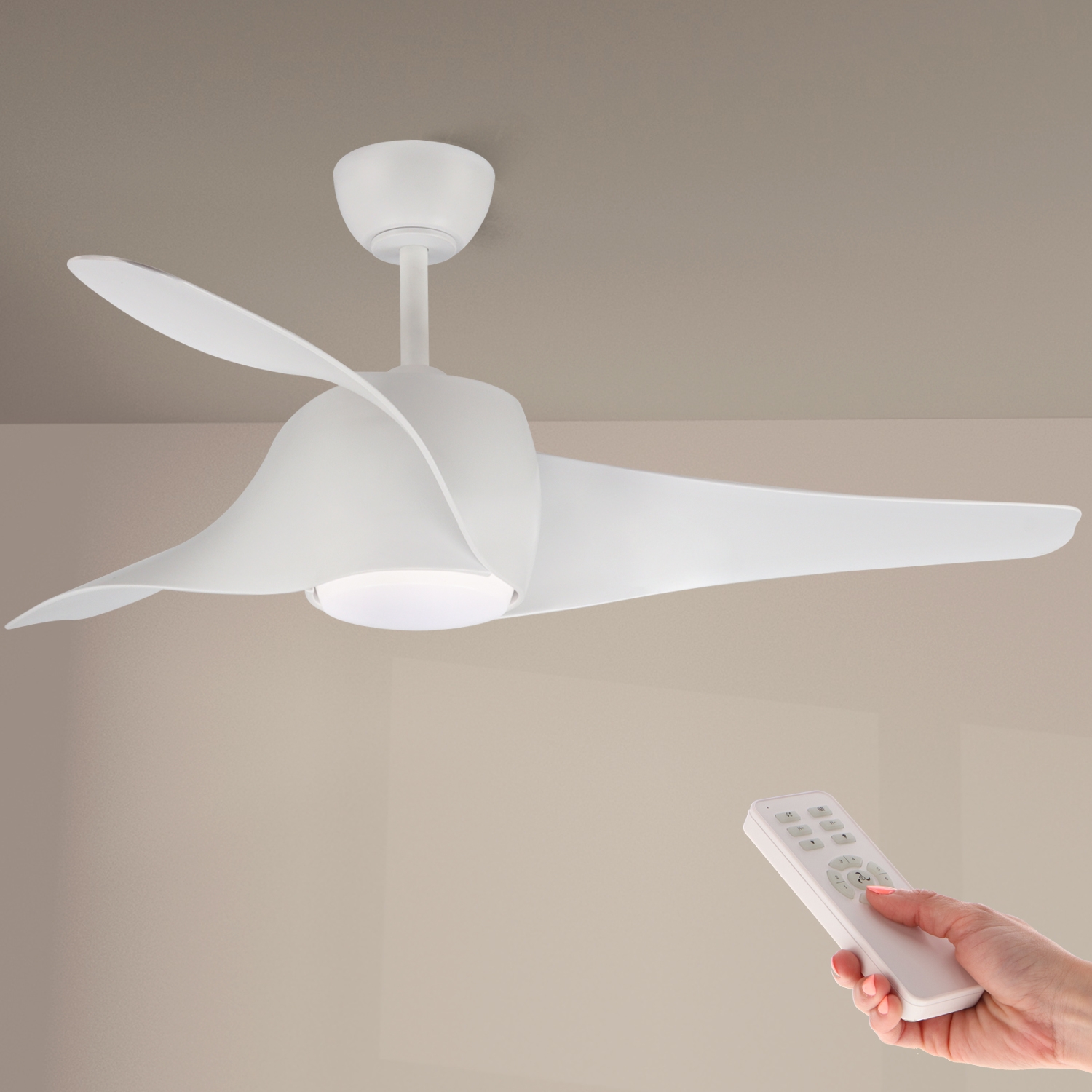 Ventoinha de Teto Led Branco Fanton